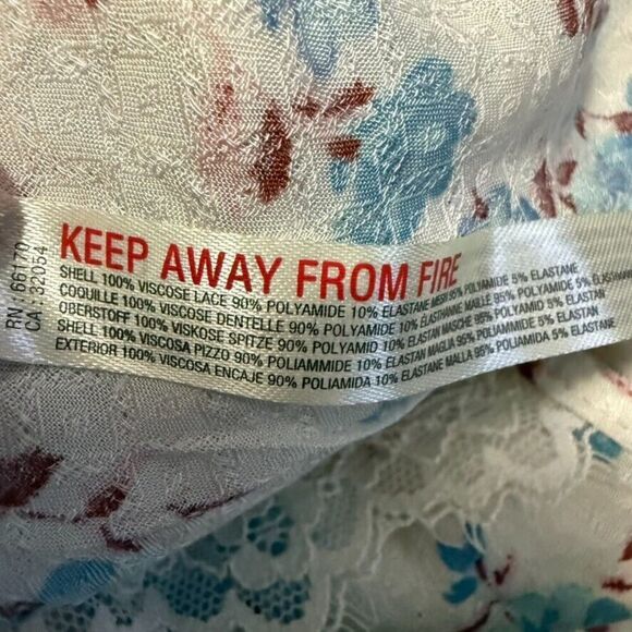 Free People Take It Away Floral Sleeveless Bodysuit Women S‎ Ivory Boho Lace NWT - Picture 6 of 8